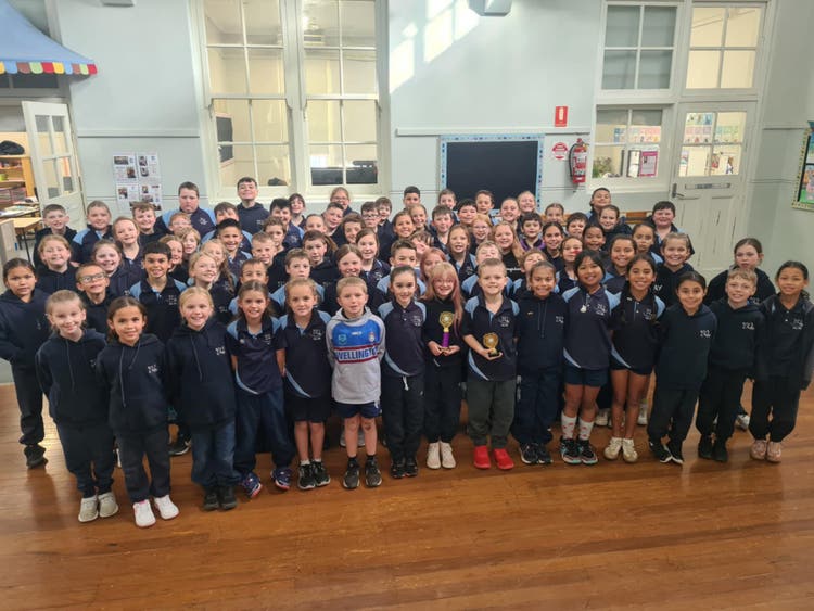 Stage 2 students practice for the Wellington Eisteddfod